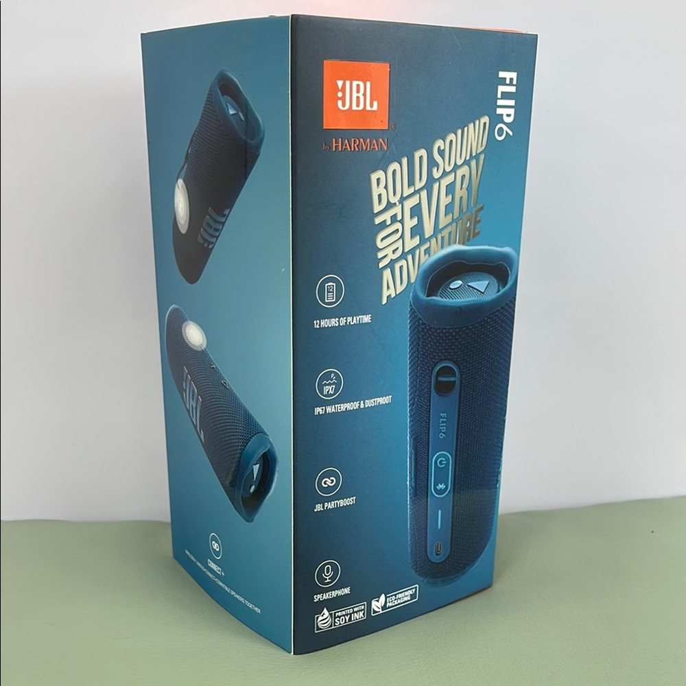 JBL Blue Portable Speaker with Vibrant Sound
